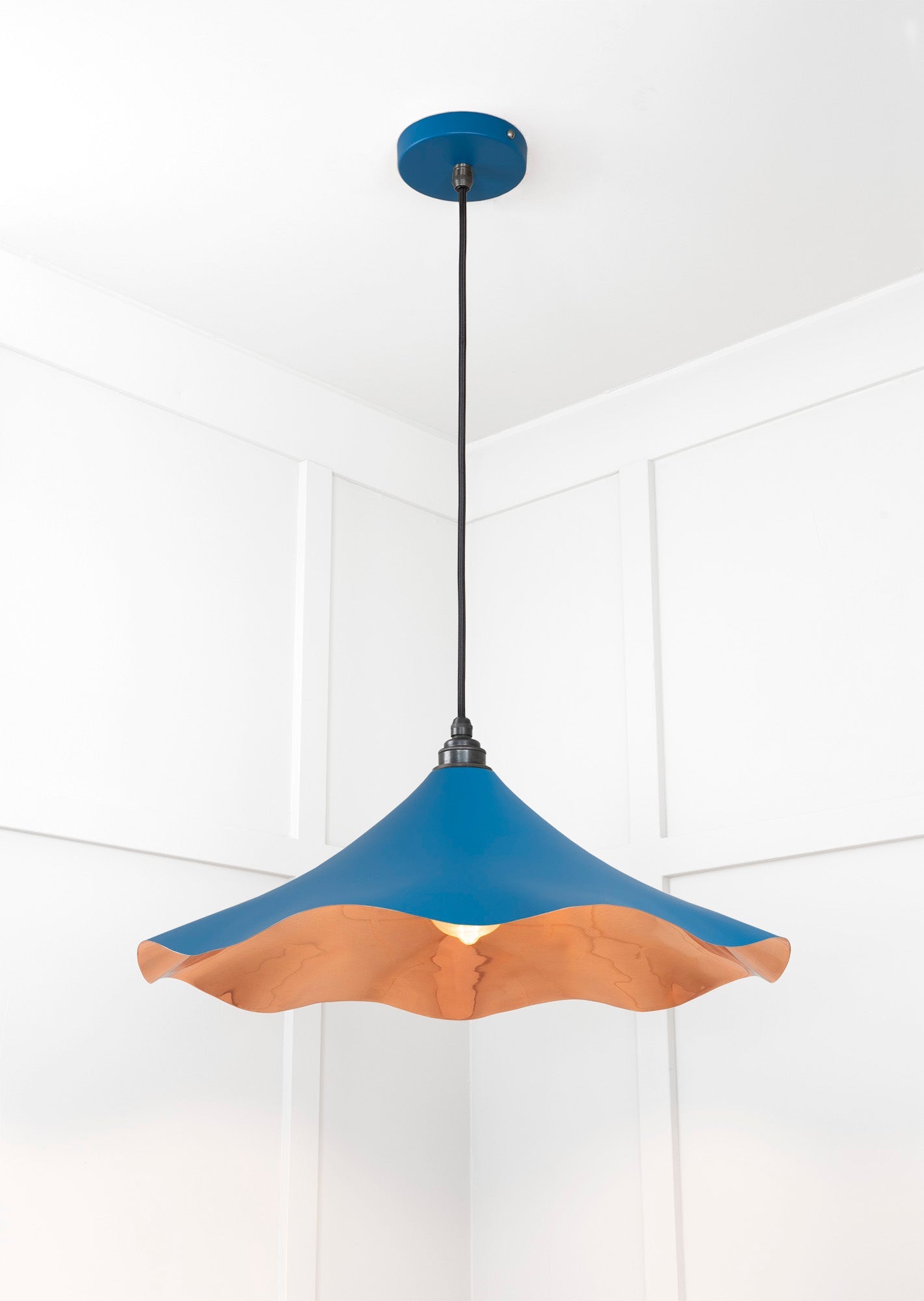 Smooth Copper Flora Pendant Light Upstream, Underside.