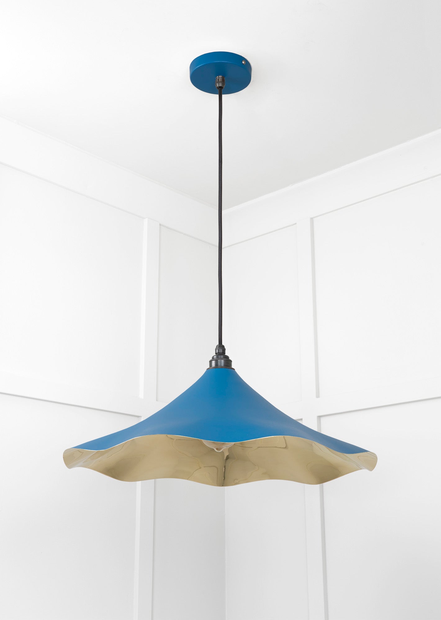 Smooth Brass Flora Pendant Light Upstream, Underside.
