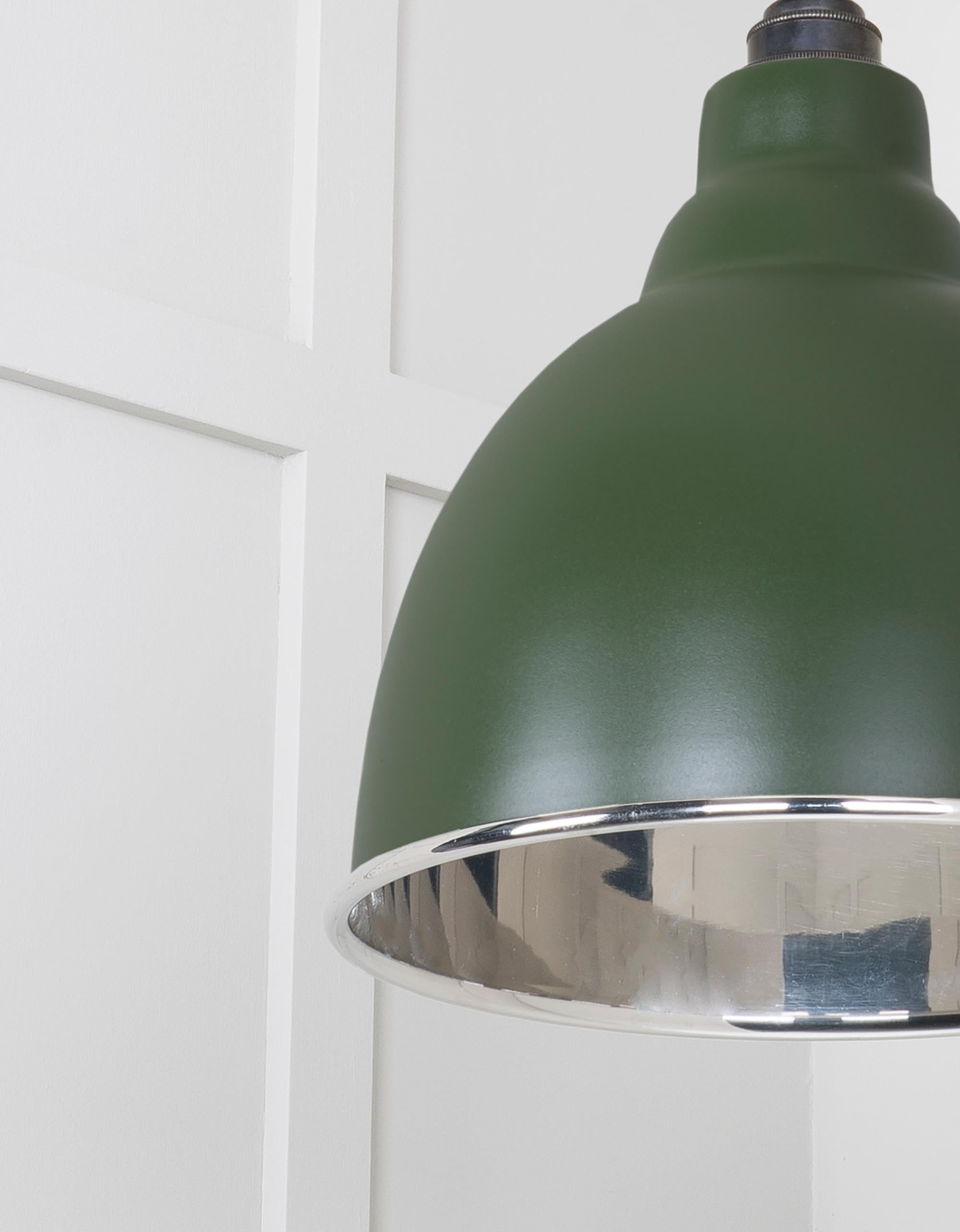 Smooth Nickel Brindley Cluster Pendant Light Heath, Underside.