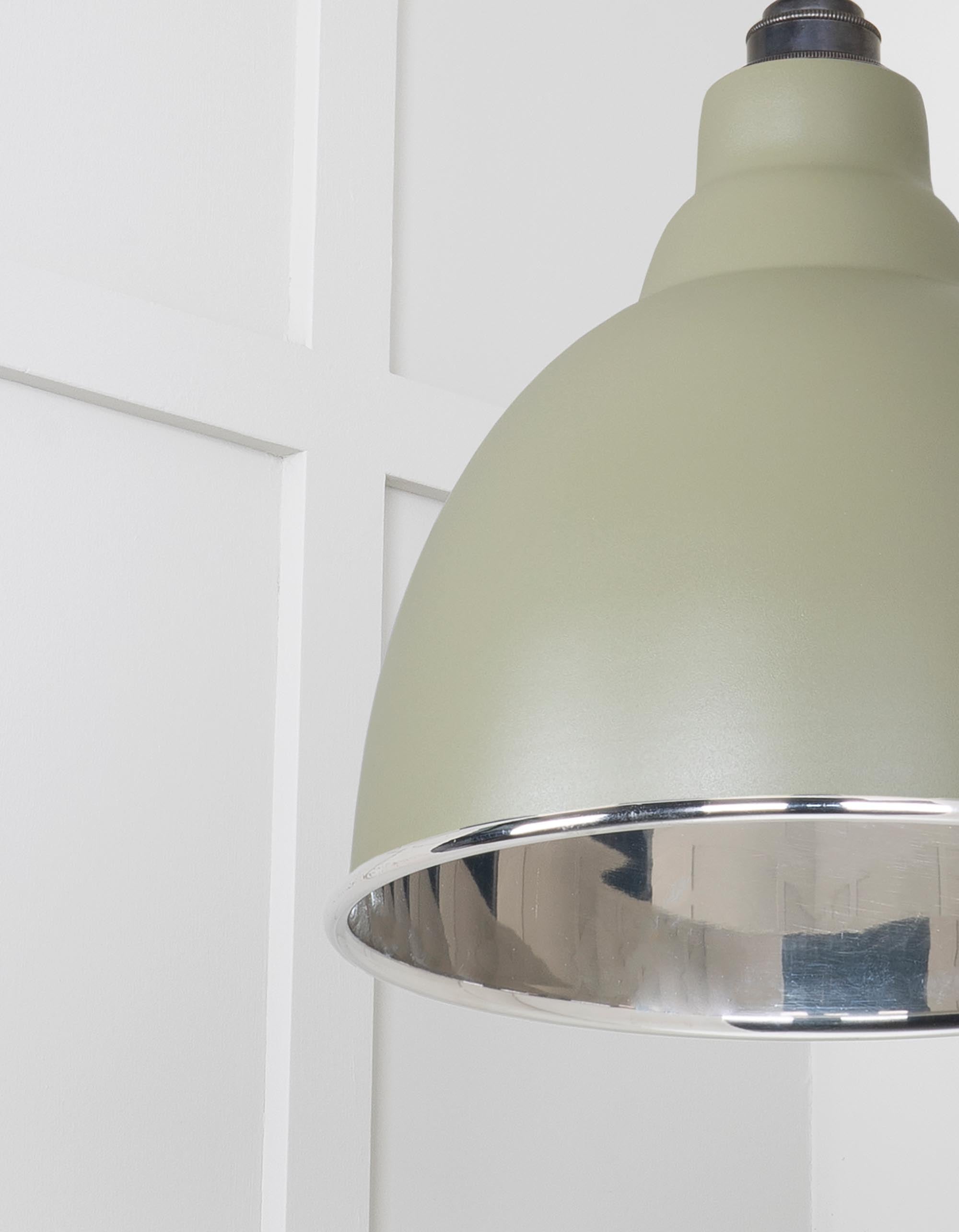 Smooth Nickel Brindley Cluster Pendant Light Tump, Underside.