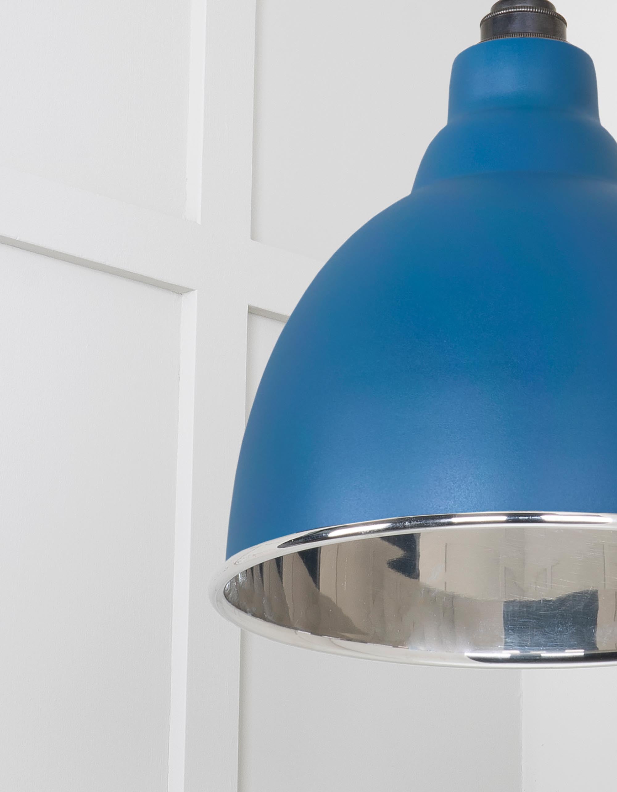 Smooth Nickel Brindley Cluster Pendant Light Upstream, Underside.
