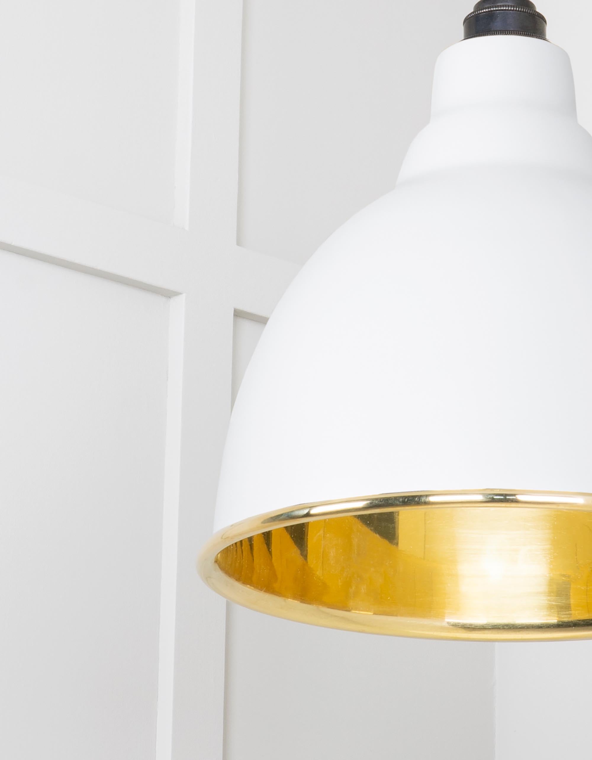 Smooth Brass Brindley Cluster Pendant Light Flock, Underside.