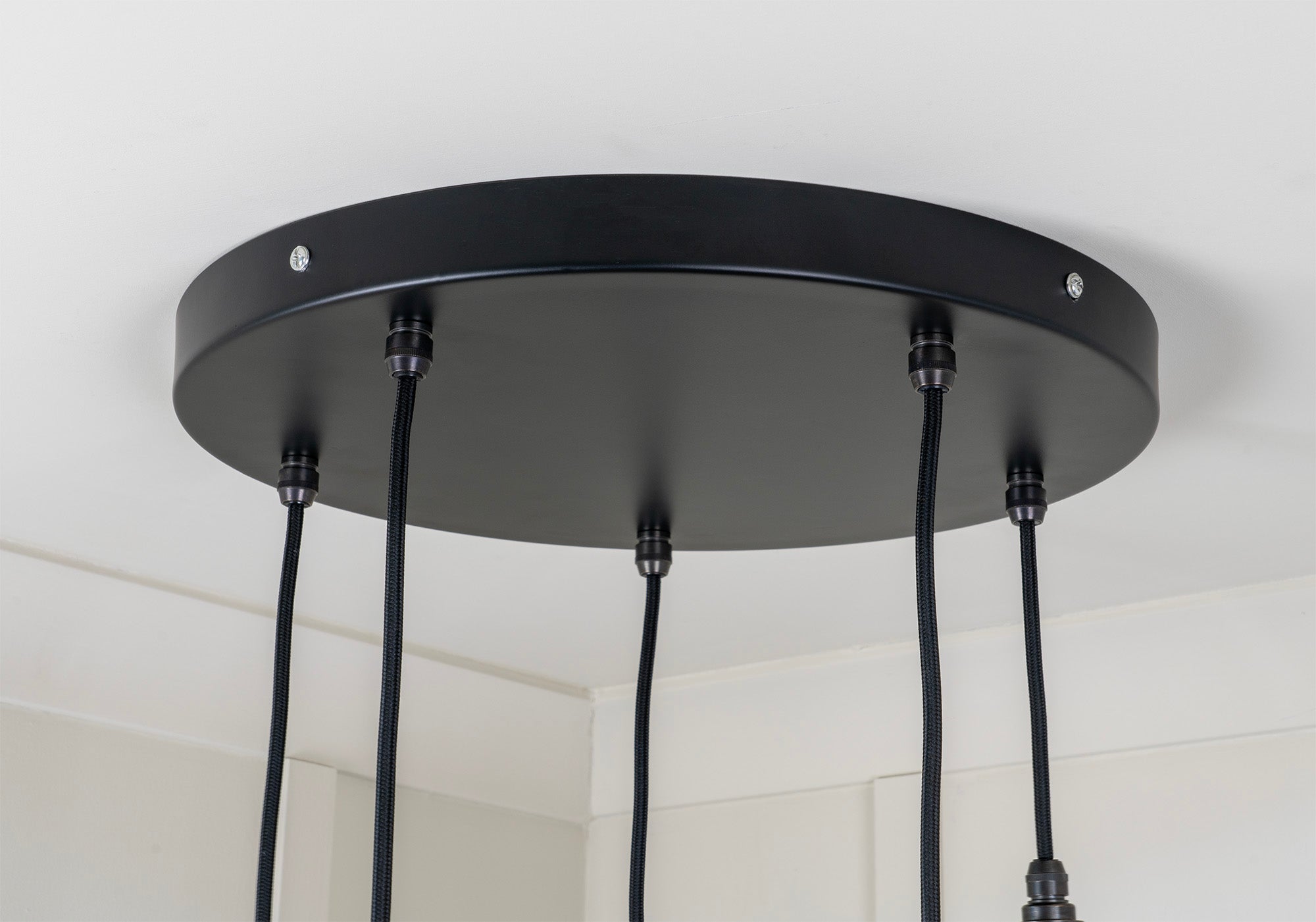 Aged Brass Brindley Cluster Pendant Light , Detailed close up view of rose.