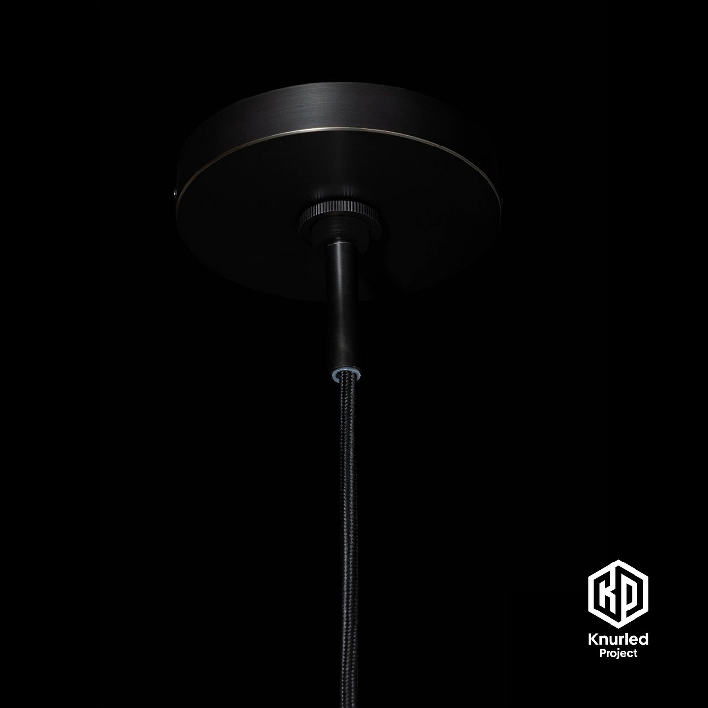 knurled shade pendant light cone shade matte black product photo 5