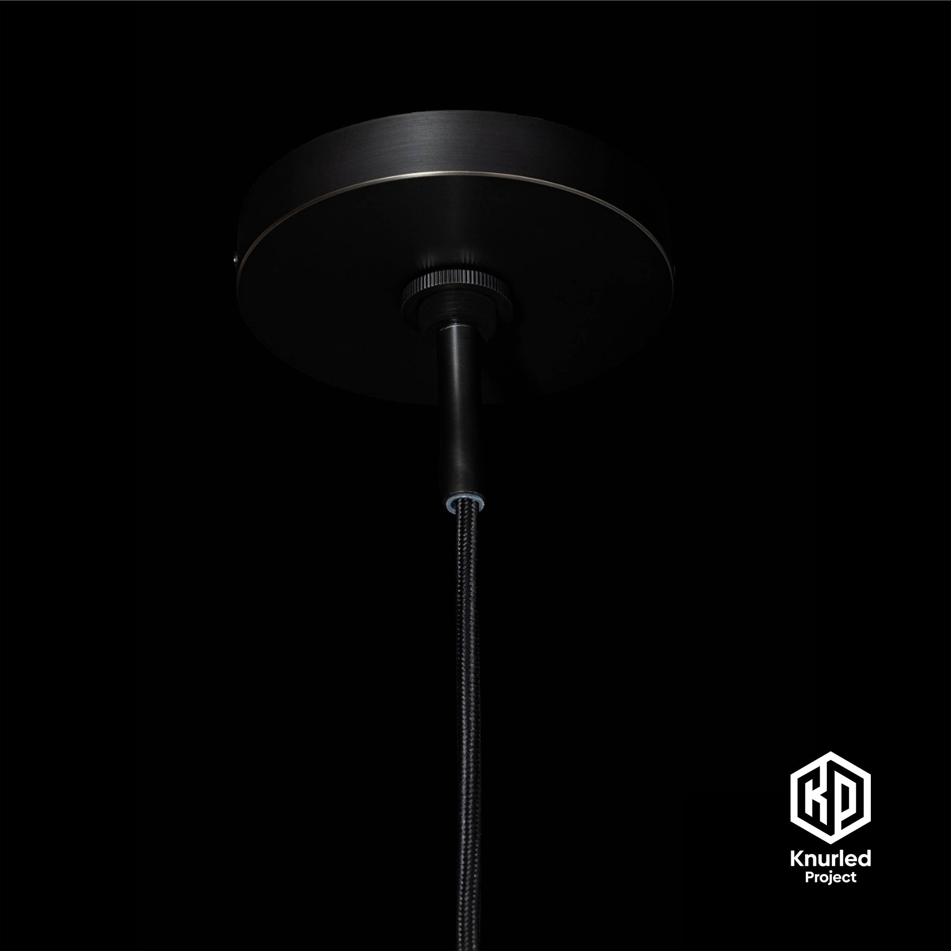 knurled shade pendant light cone shade matte black product photo 5