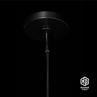 knurled shade pendant light cone shade matte black product photo 5