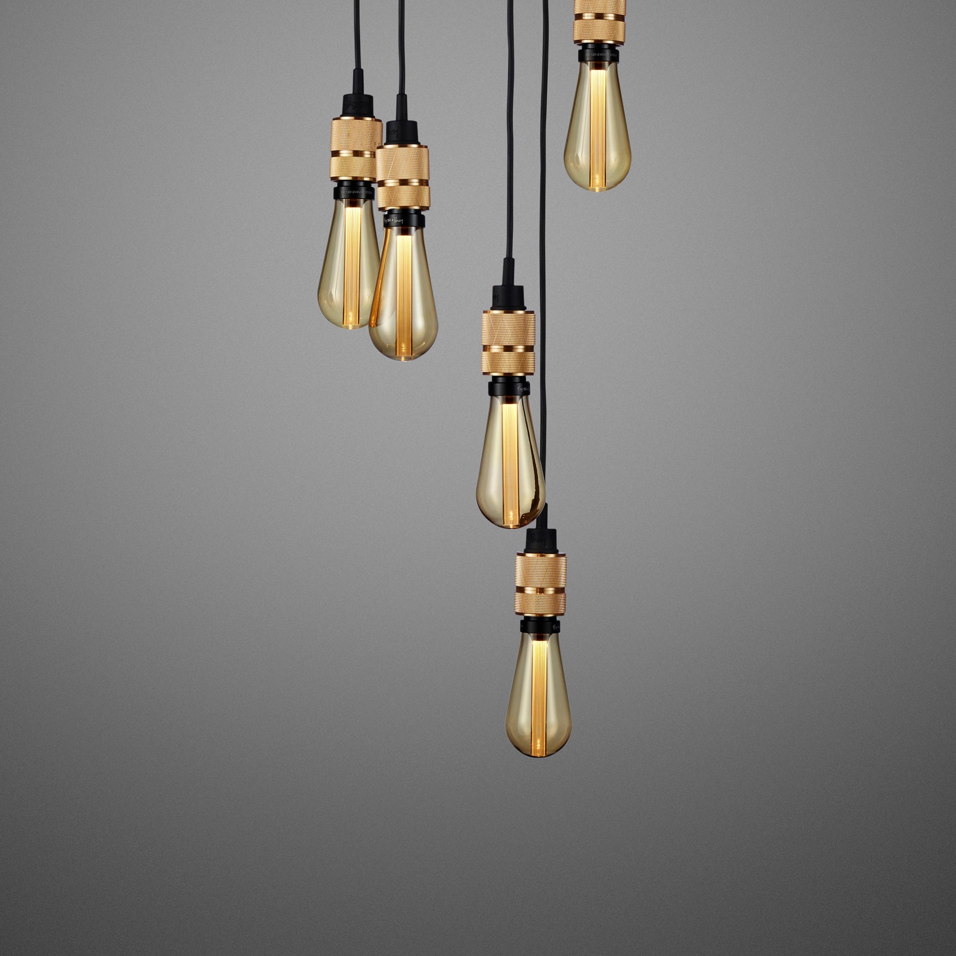 Brass Hooked 6.0 / Nude Pendant Celling light gold tinted bulbs