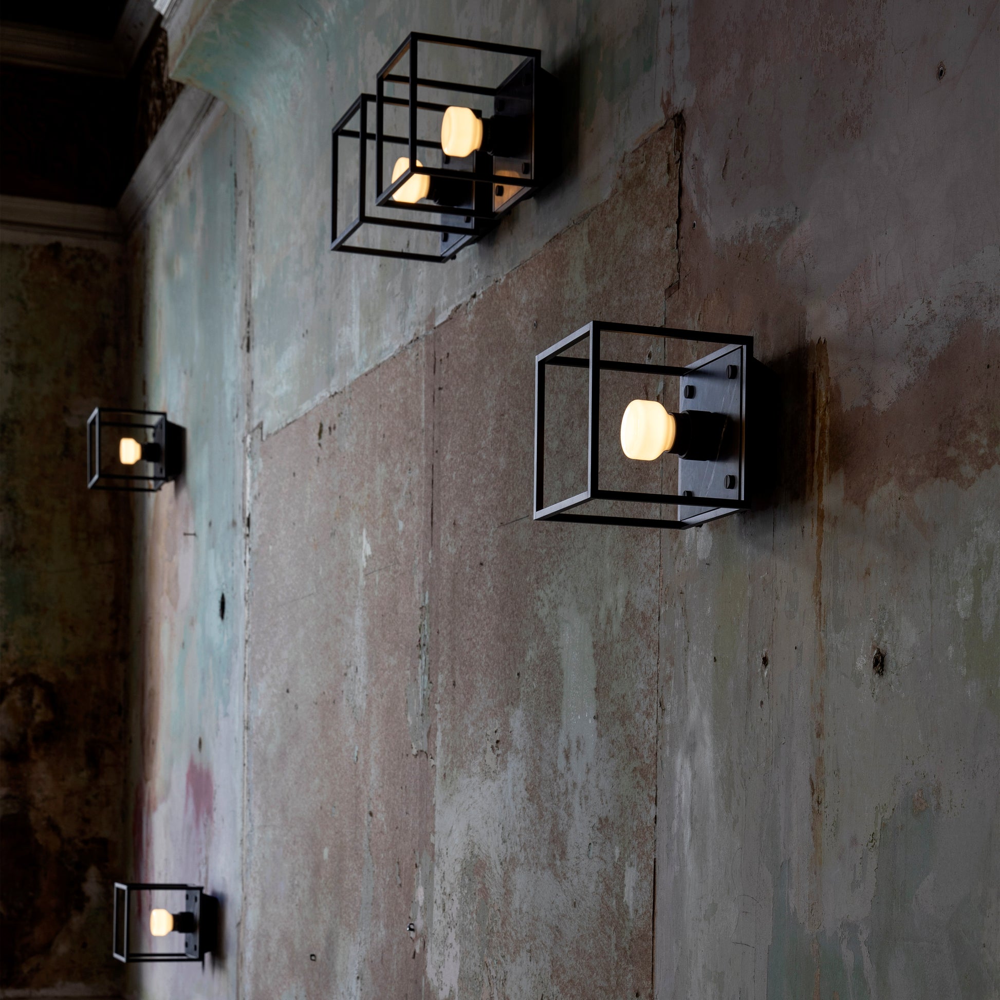 Caged Wall/ Small black marble group lifestyle image 