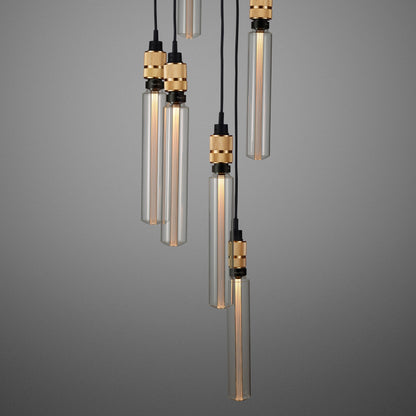 Brass Hooked 6.0 / Nude Pendant Celling light long bulbs