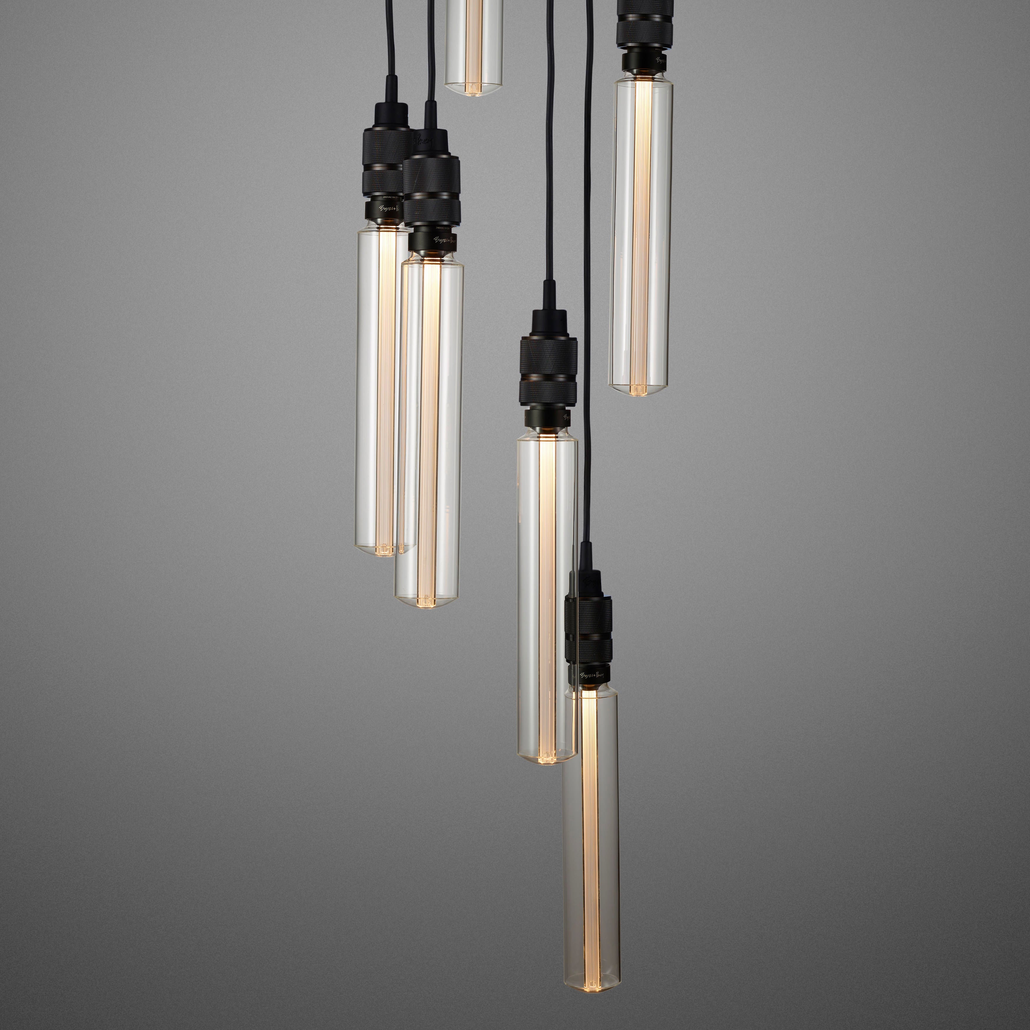 Smoked bronze Hooked 6.0 / Nude Pendant Celling light long bulbs