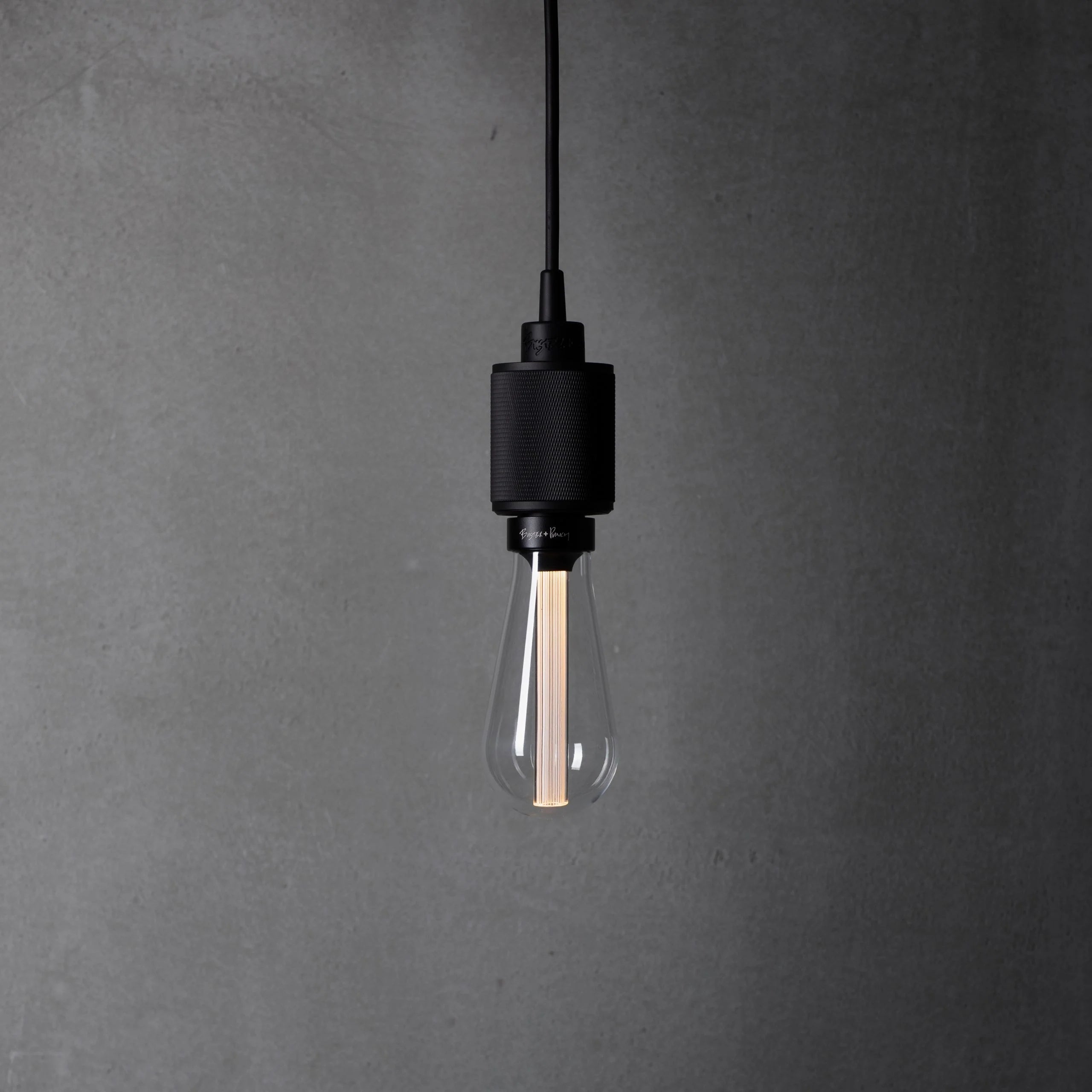 Heavy Metal Pendant light / Cross Black, front view. 