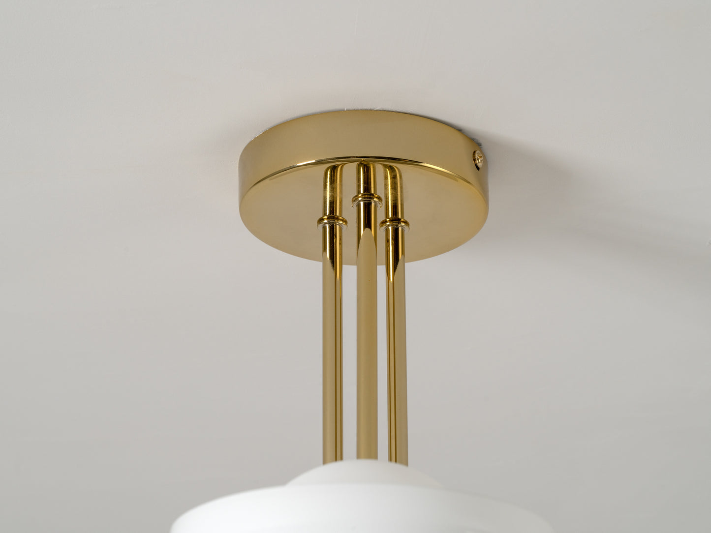 3 Light Dome Ceiling Light brass, product shot