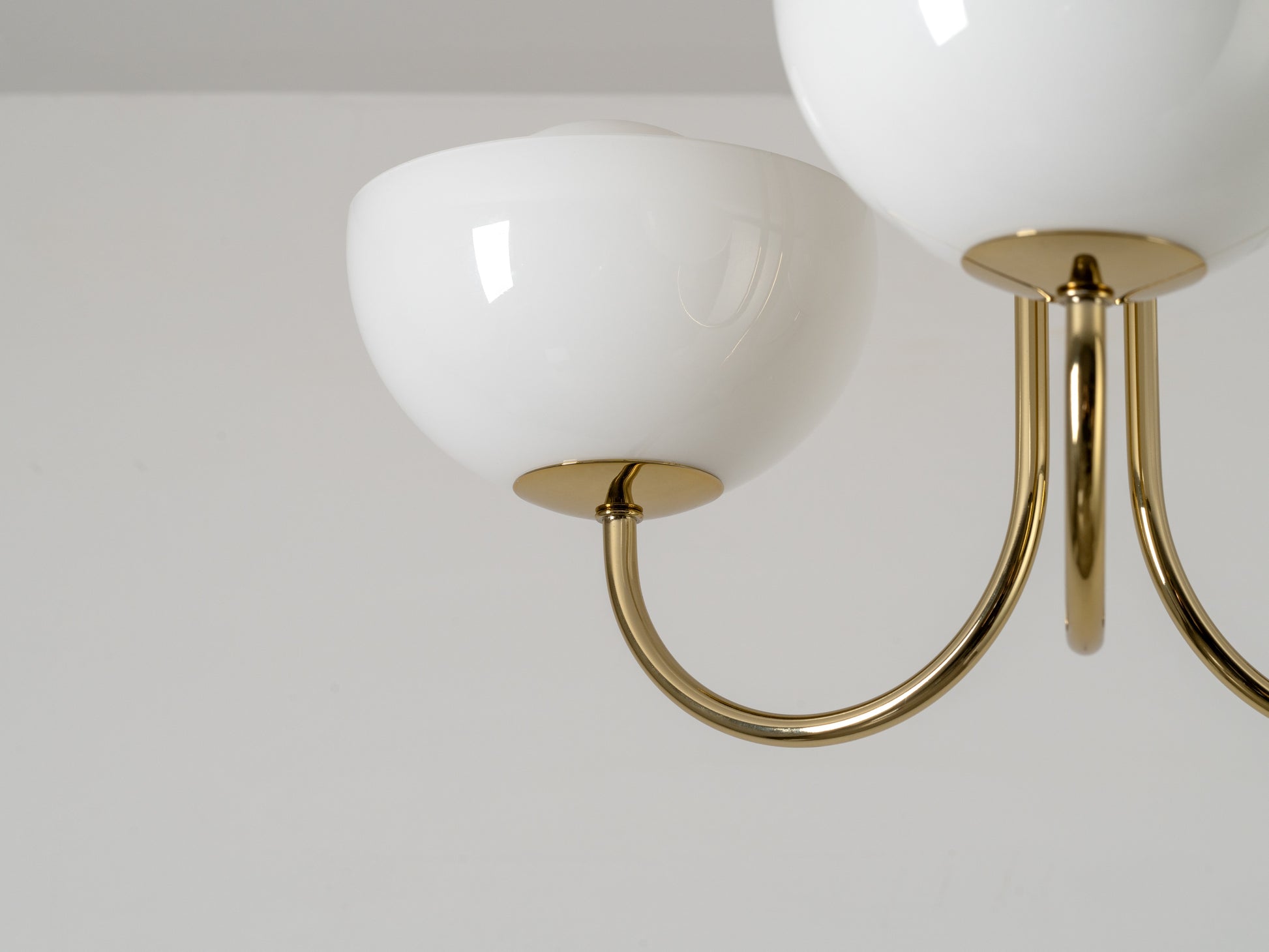 3 Light Dome Ceiling Light brass, product shot