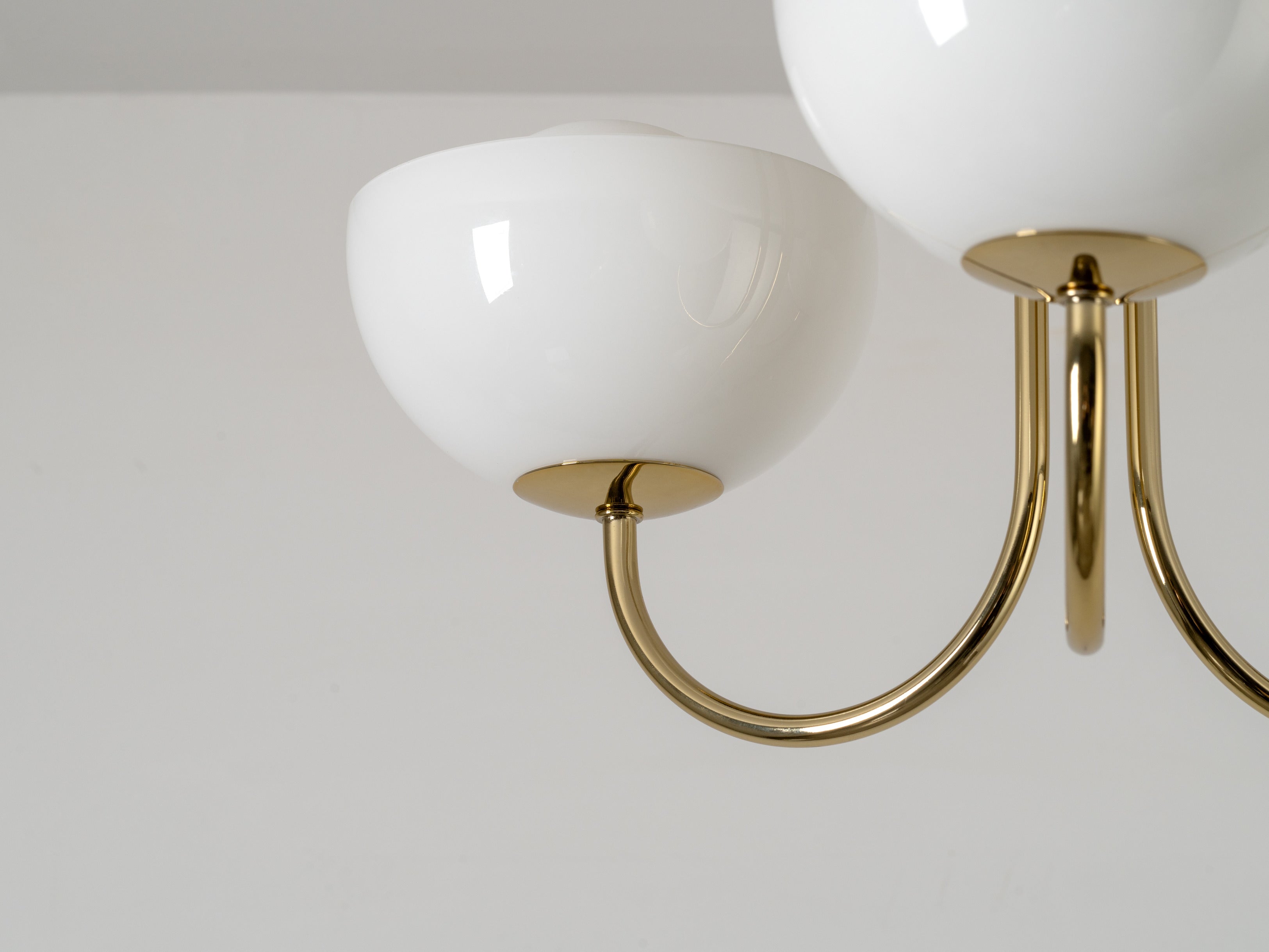 3 Light Dome Ceiling Light brass, product shot