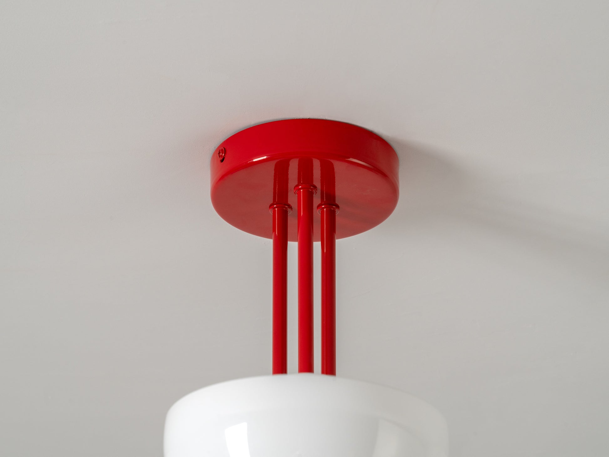 3 Light Dome Ceiling Light jam Red, product shot