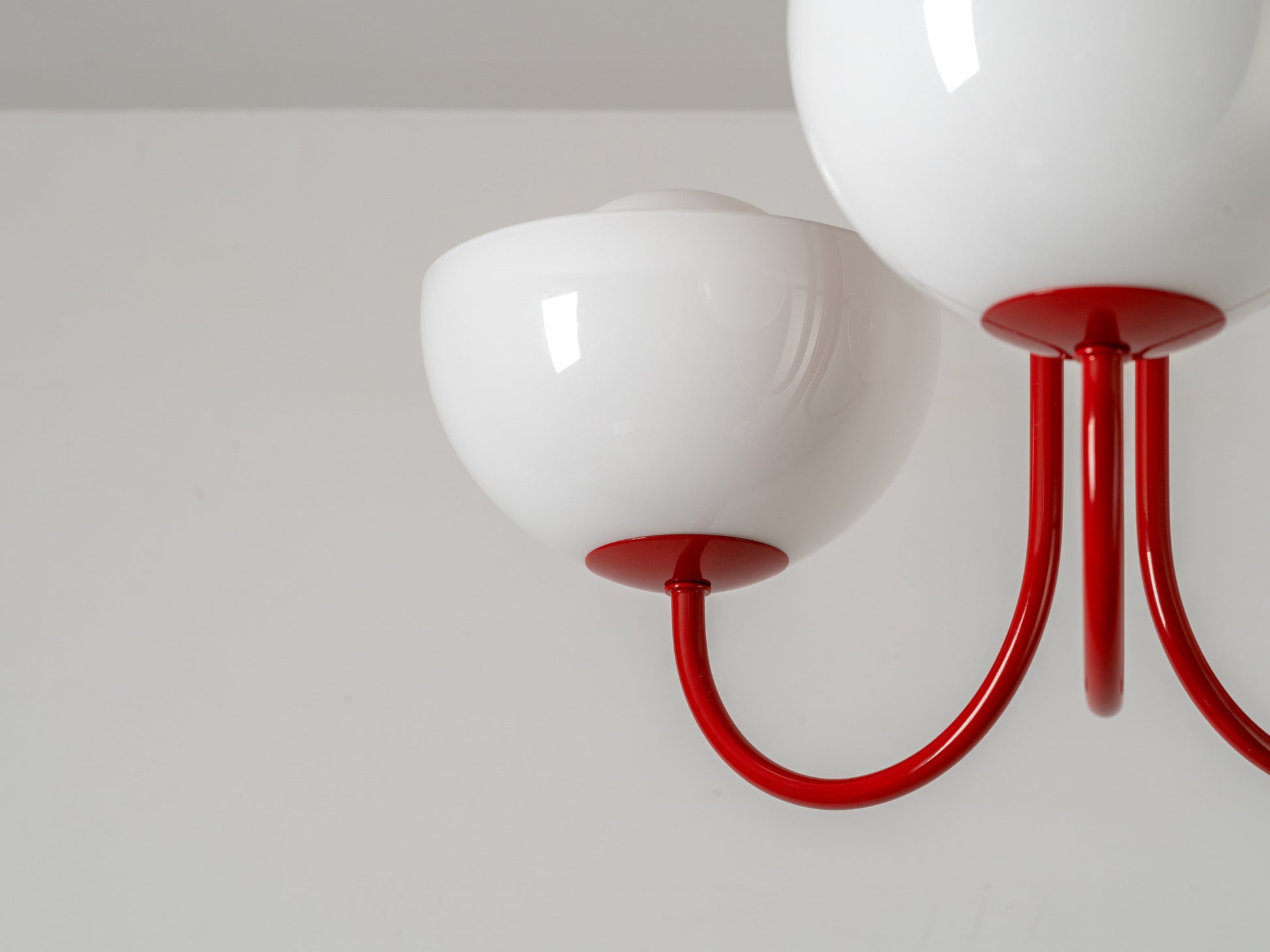 3 Light Dome Ceiling Light jam Red, product shot