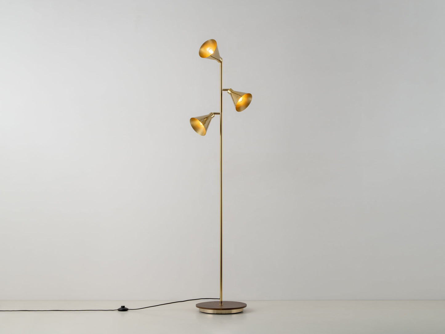 Brass Cone Floor Lamp