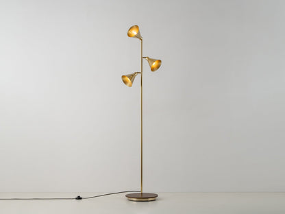 Brass Cone Floor Lamp