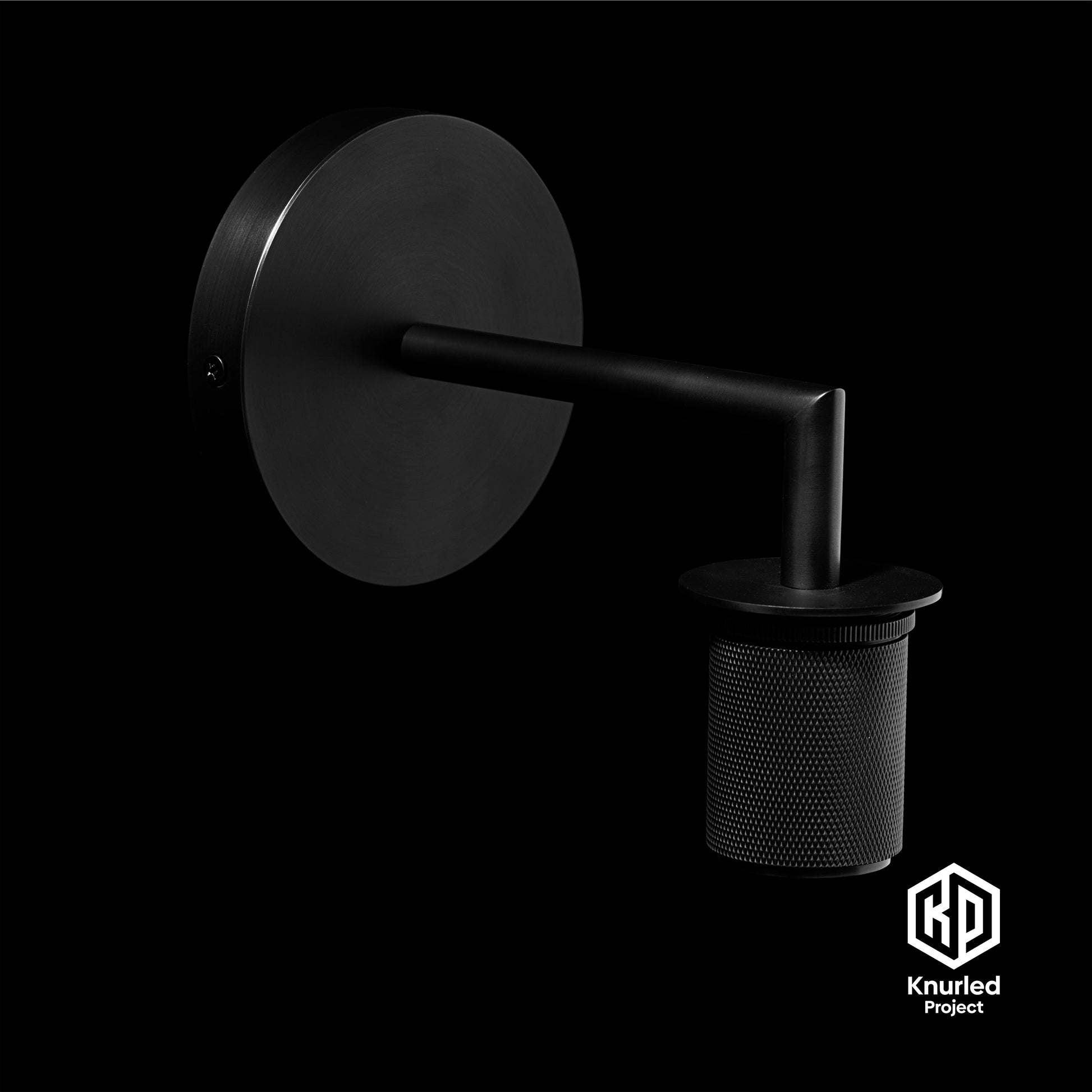 Matte Black Shade Wall Light + Diamond Shade product shot