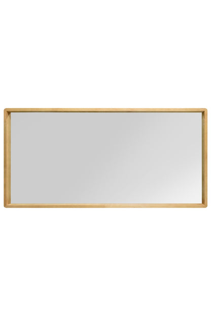 Scandinavian Elegance - 67" X 33" (170CM X 85CM) Solid Oak Rounded Corner Leaner Mirror-4