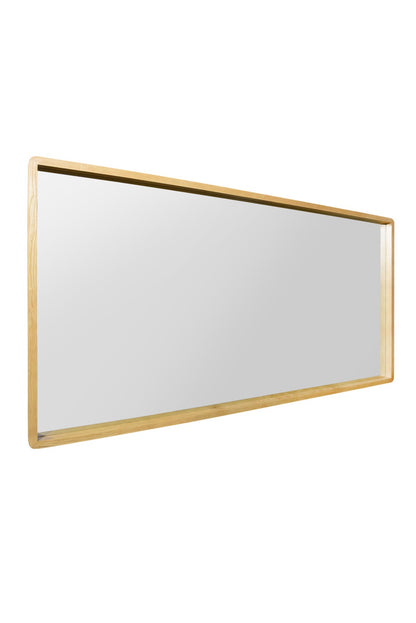 Scandinavian Elegance - 67" X 33" (170CM X 85CM) Solid Oak Rounded Corner Leaner Mirror-5