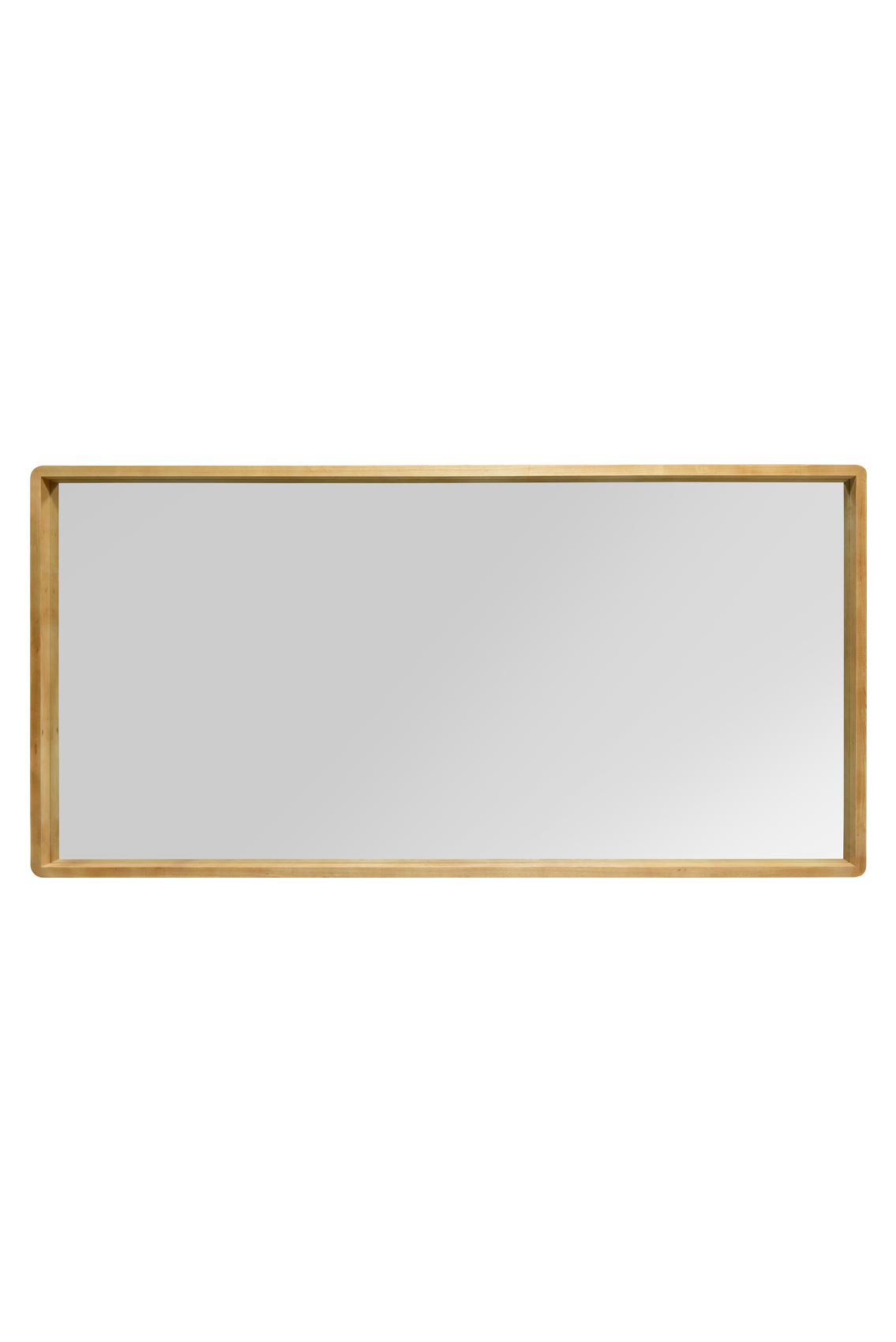 Scandi Elegance - 71" X 35" (180CM X 90CM) Solid Oak Rounded Corner Leaner Mirror-4