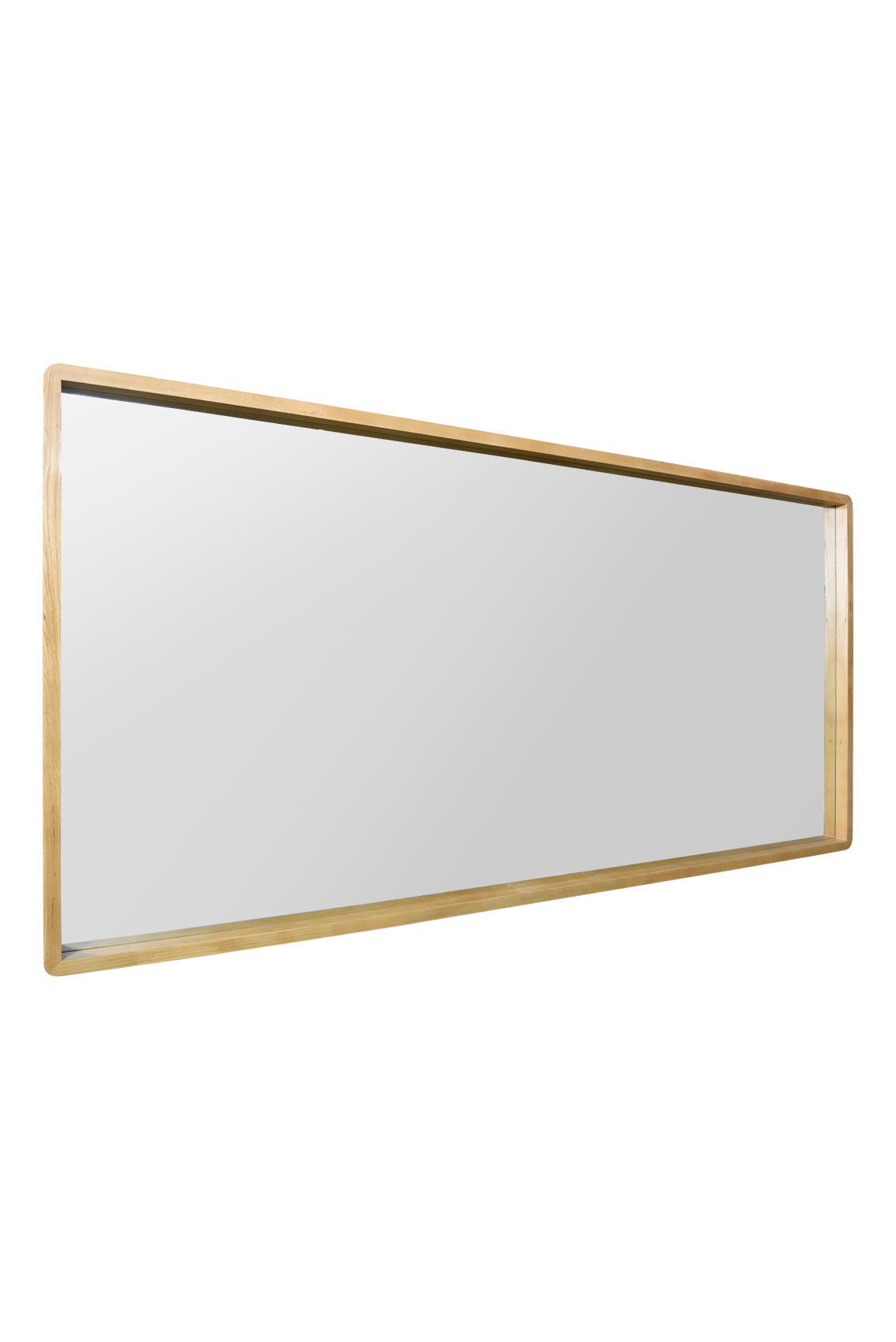 Scandi Elegance - 71" X 35" (180CM X 90CM) Solid Oak Rounded Corner Leaner Mirror-5