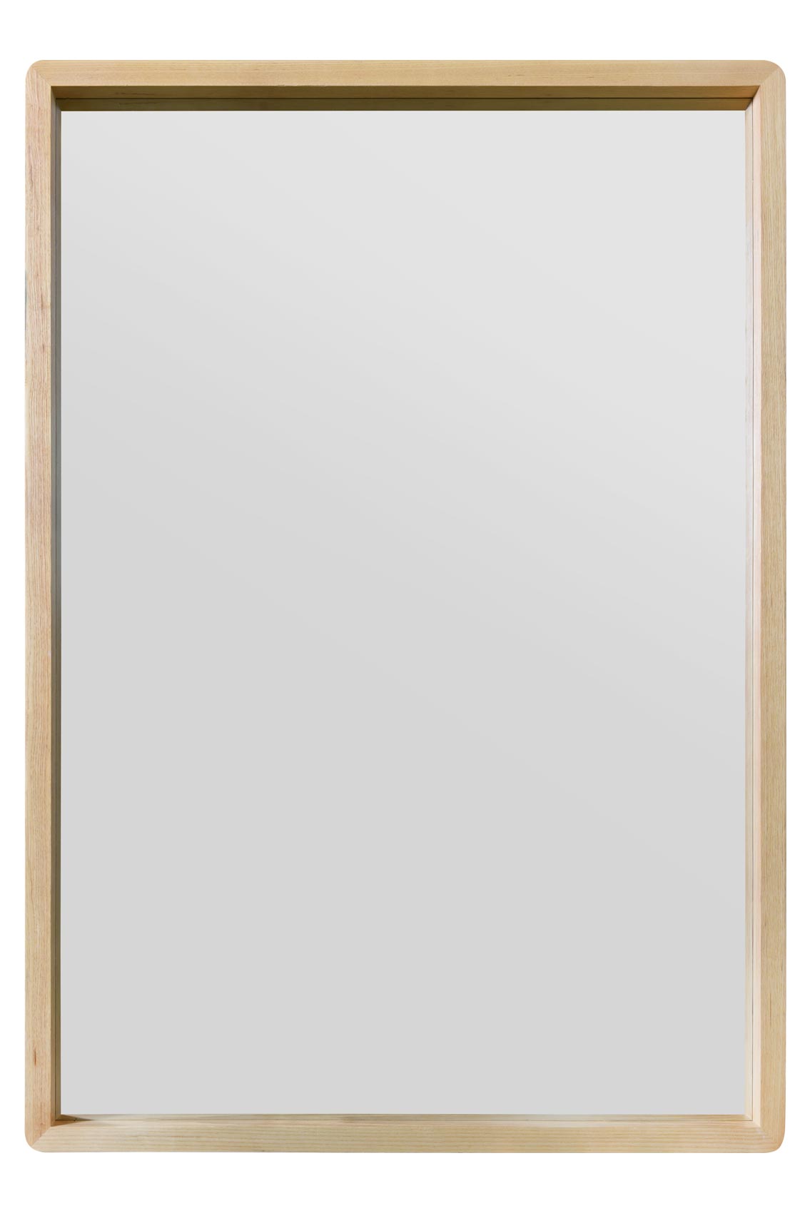 Scandi Chic Solid Oak Rounded Corner Wall Mirror 39" X 27.5" (100CM X 70CM)-2