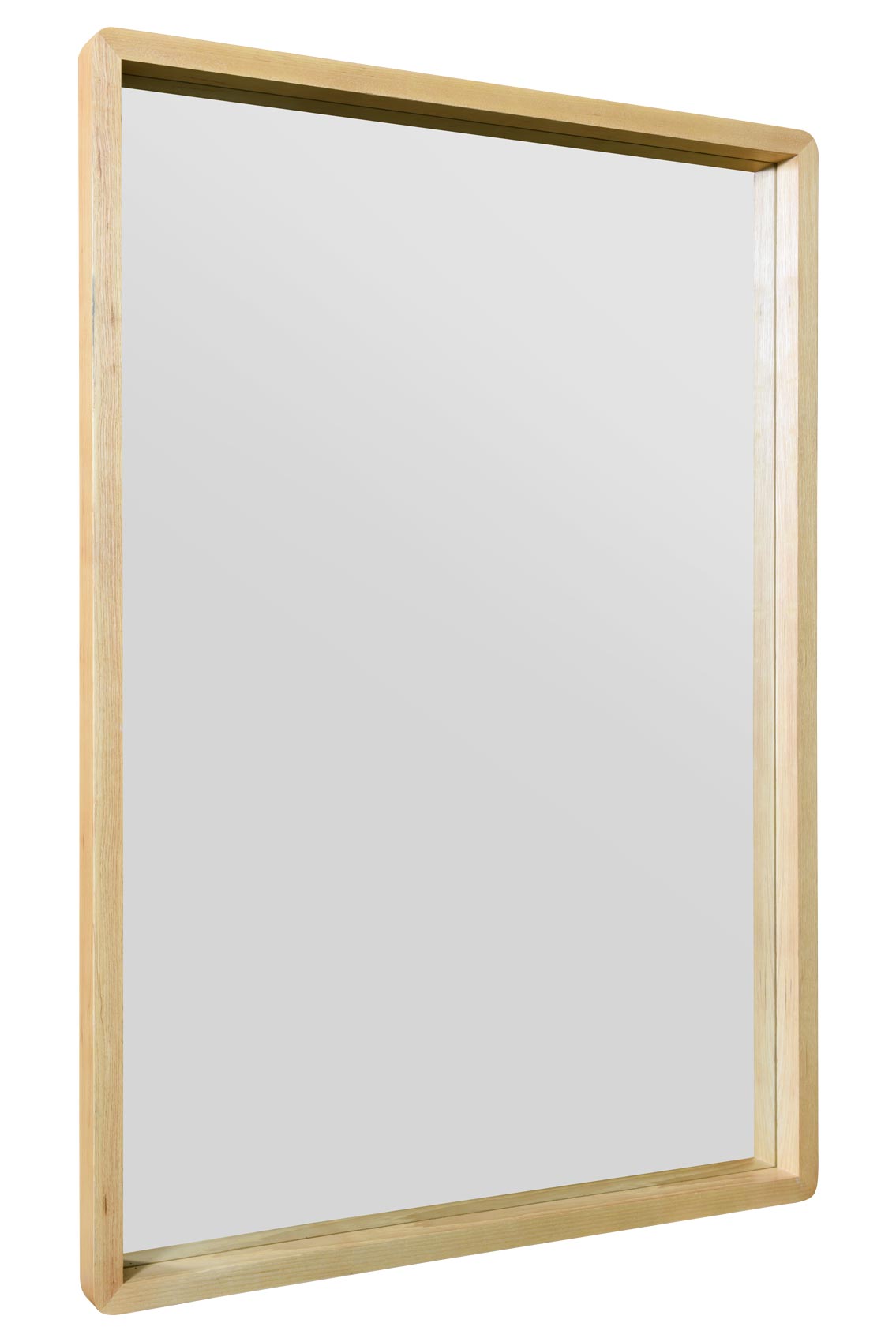 Scandi Chic Solid Oak Rounded Corner Wall Mirror 39" X 27.5" (100CM X 70CM)-3