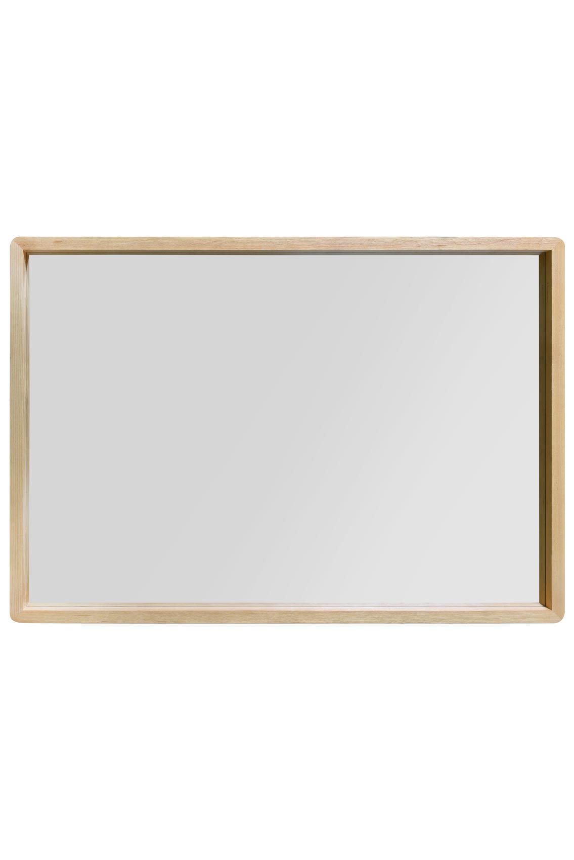 Scandi Chic Solid Oak Rounded Corner Wall Mirror 39" X 27.5" (100CM X 70CM)-4