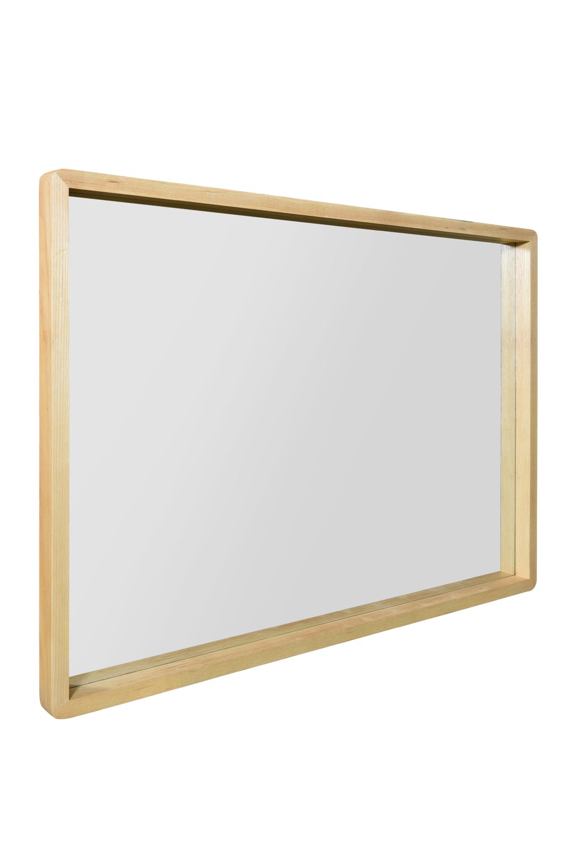 Scandi Chic Solid Oak Rounded Corner Wall Mirror 39" X 27.5" (100CM X 70CM)-5