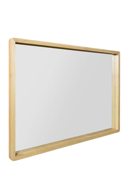 Scandi Chic Solid Oak Rounded Corner Wall Mirror 39" X 27.5" (100CM X 70CM)-5