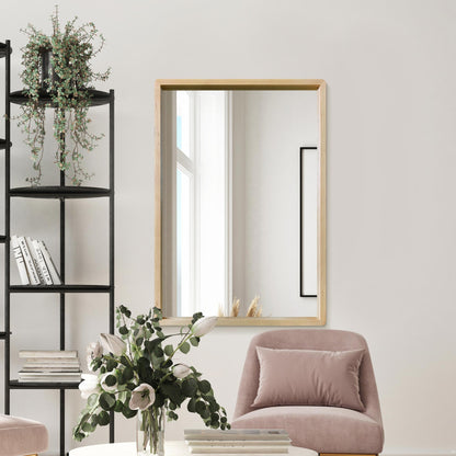 Scandi Chic Solid Oak Rounded Corner Wall Mirror 39" X 27.5" (100CM X 70CM)-10