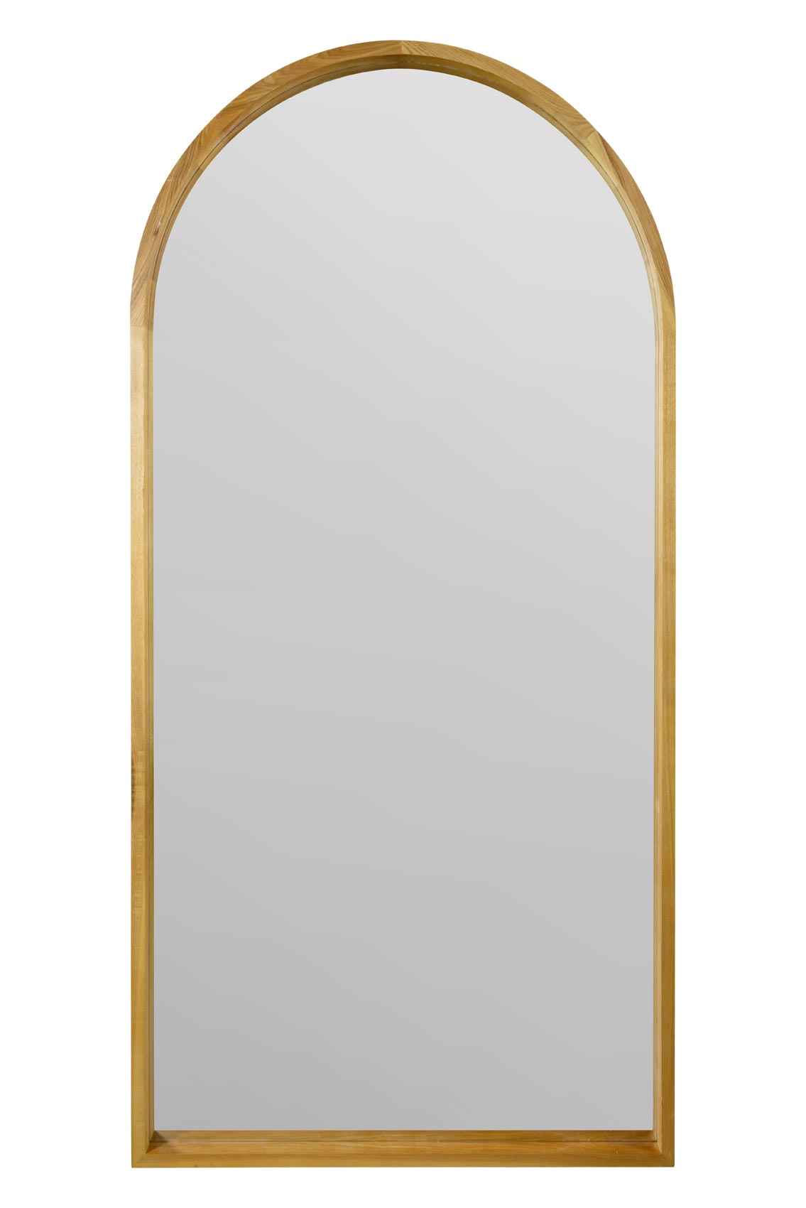 Scandi Elegance - 71" X 35" (180CM X 90CM) Solid Oak Arched Leaner/Walled Mirror-2