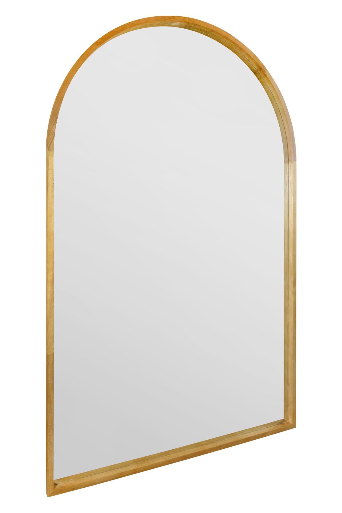 The Scandinavian Elegance - 75" X 47" (190CM X 120CM) Solid Oak Arched Leaner/Walled Mirror-3