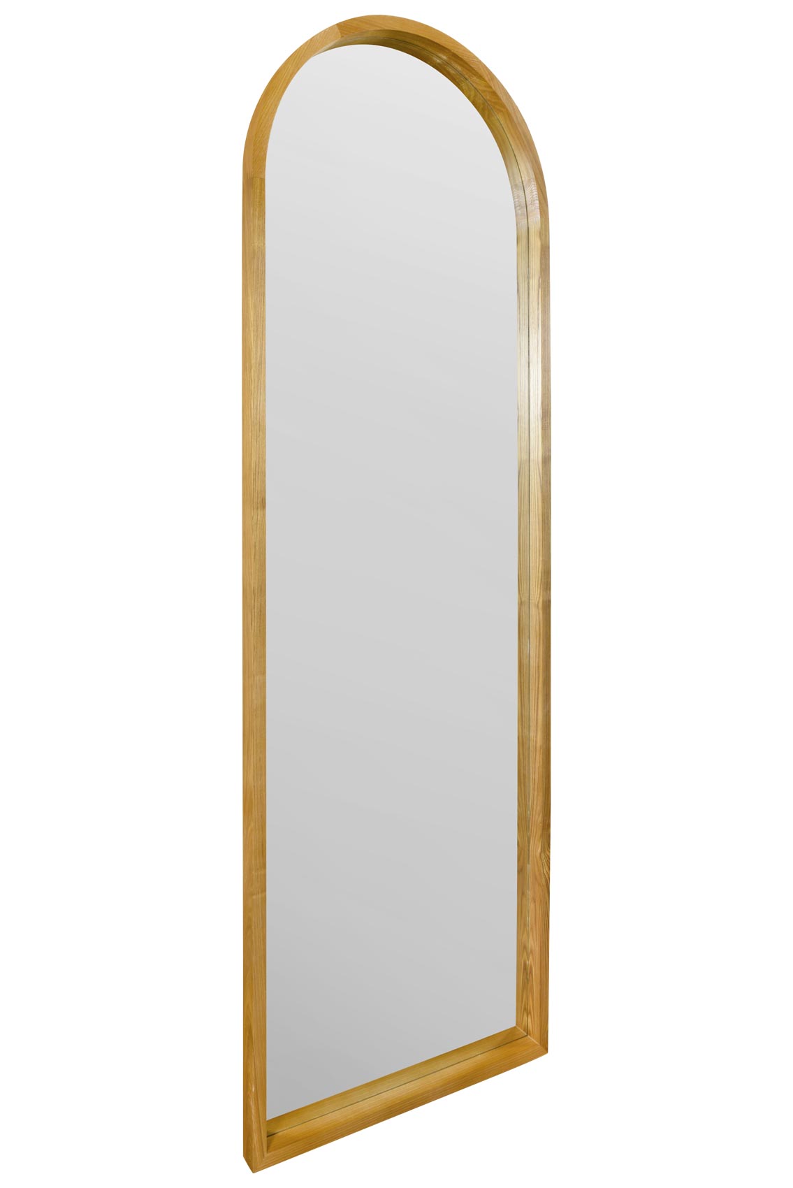 Scandi Elegance - 71" X 24" (180CM X 60CM) Solid Oak Arched Leaner/Walled Mirror-3