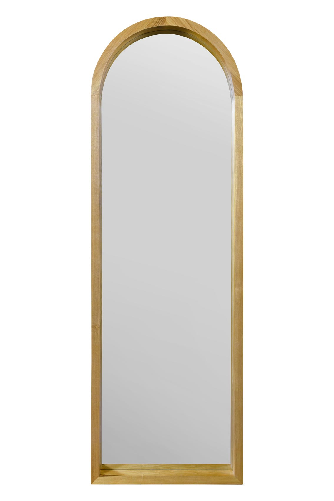The Scandinavian Elegance - 47" X 16" (120CM X 40CM) Solid Oak Arched Leaner/Walled Mirror-2
