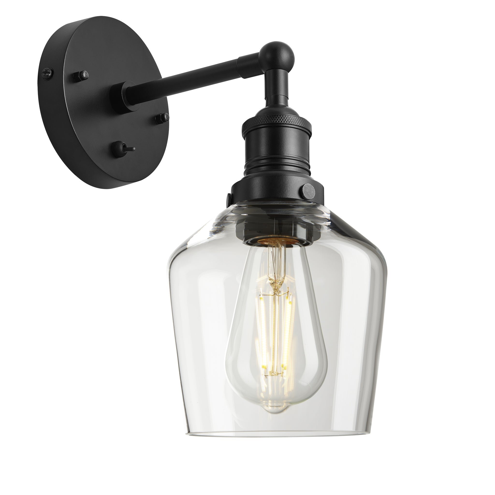 Brooklyn Glass Schoolhouse Wall Light - 5.5 Inch , Product Shot