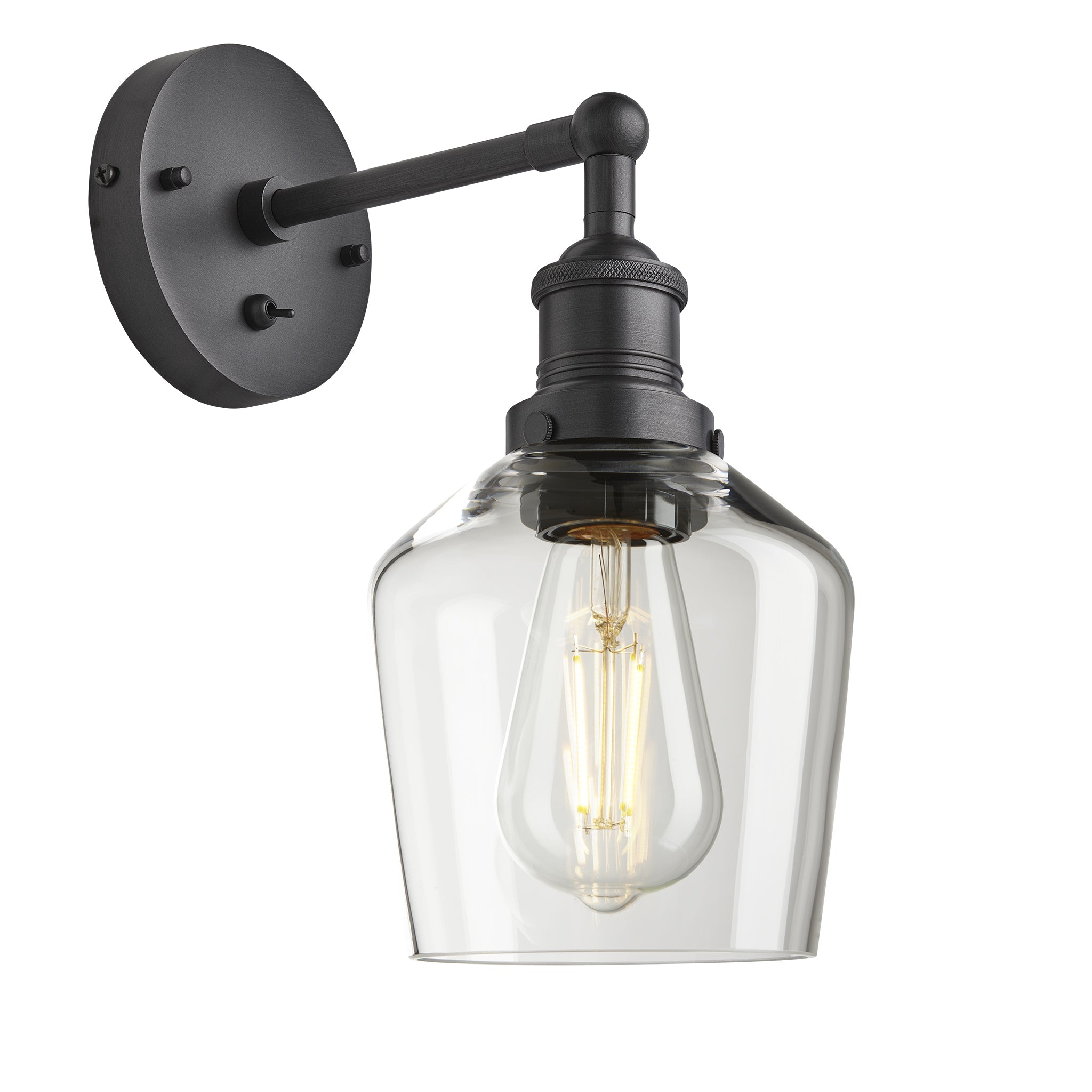 Brooklyn Glass Schoolhouse Wall Light - 5.5 Inch , Product Shot