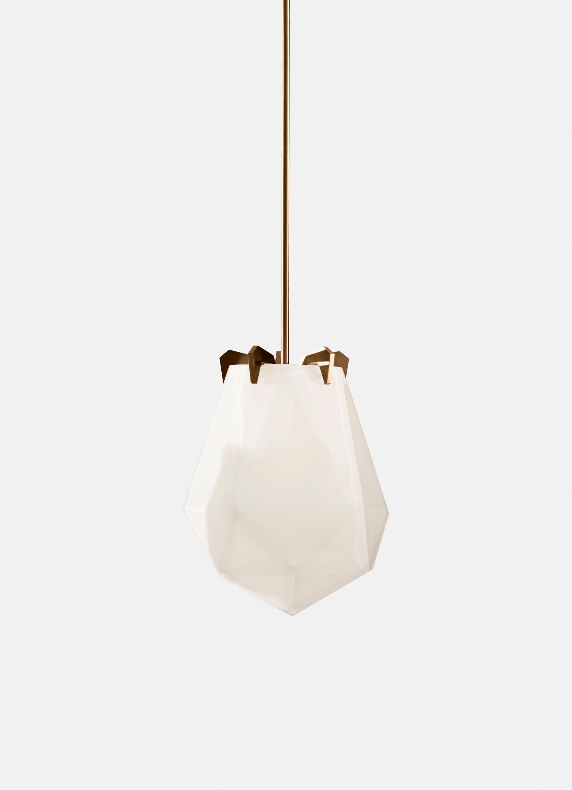 BRIOLETTE LARGE PENDANT ALABASTER WHITE GLASS SATIN BRONZE FINISH 