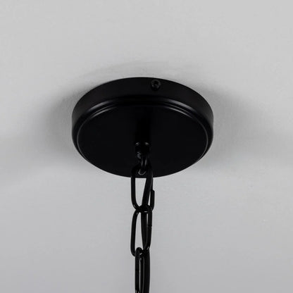 Kauri Organic Ceramic Dome Pendant Light 37cm, Red Iron
