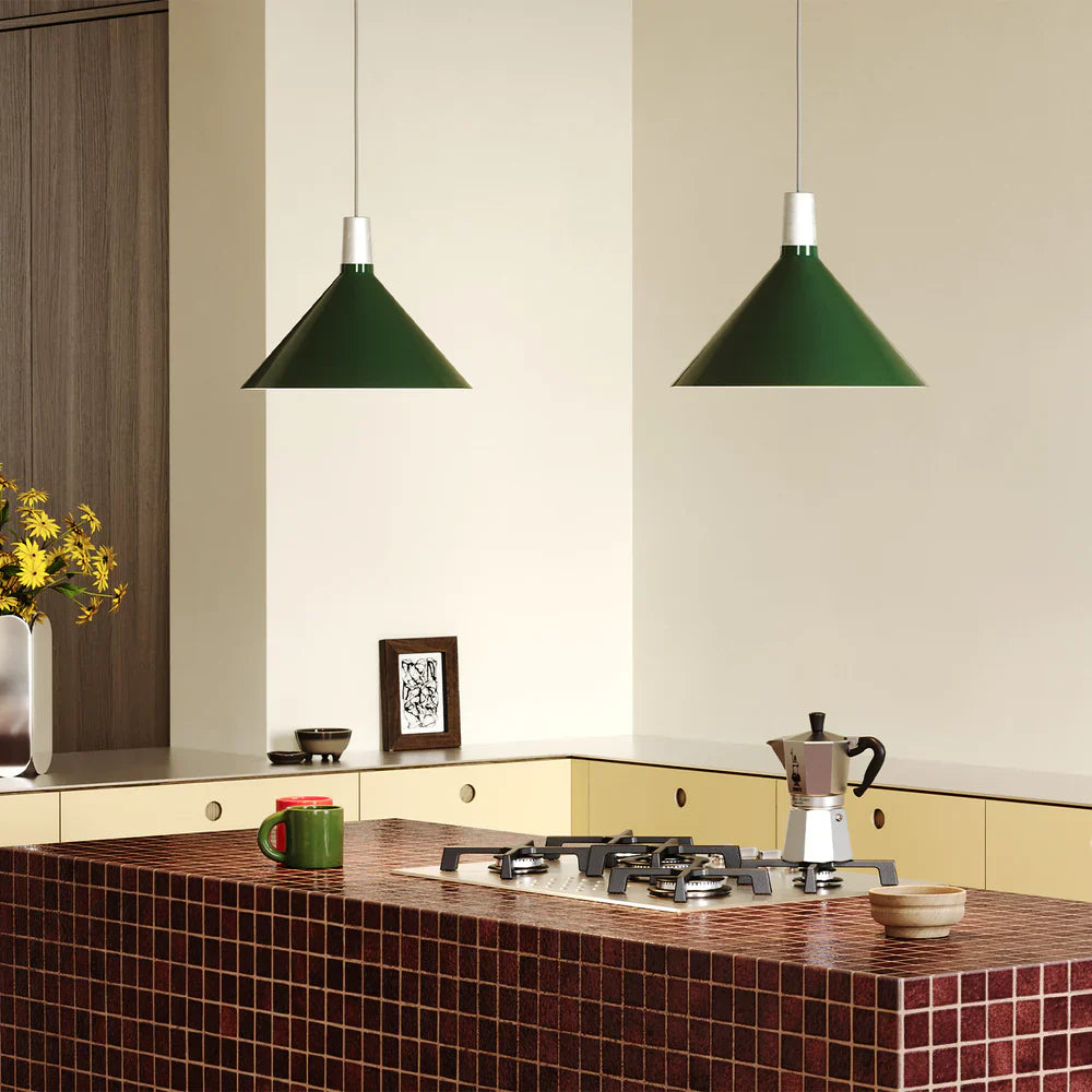 Bower Pendant Medium with Sphere IV Dark Green Lifestyle 2