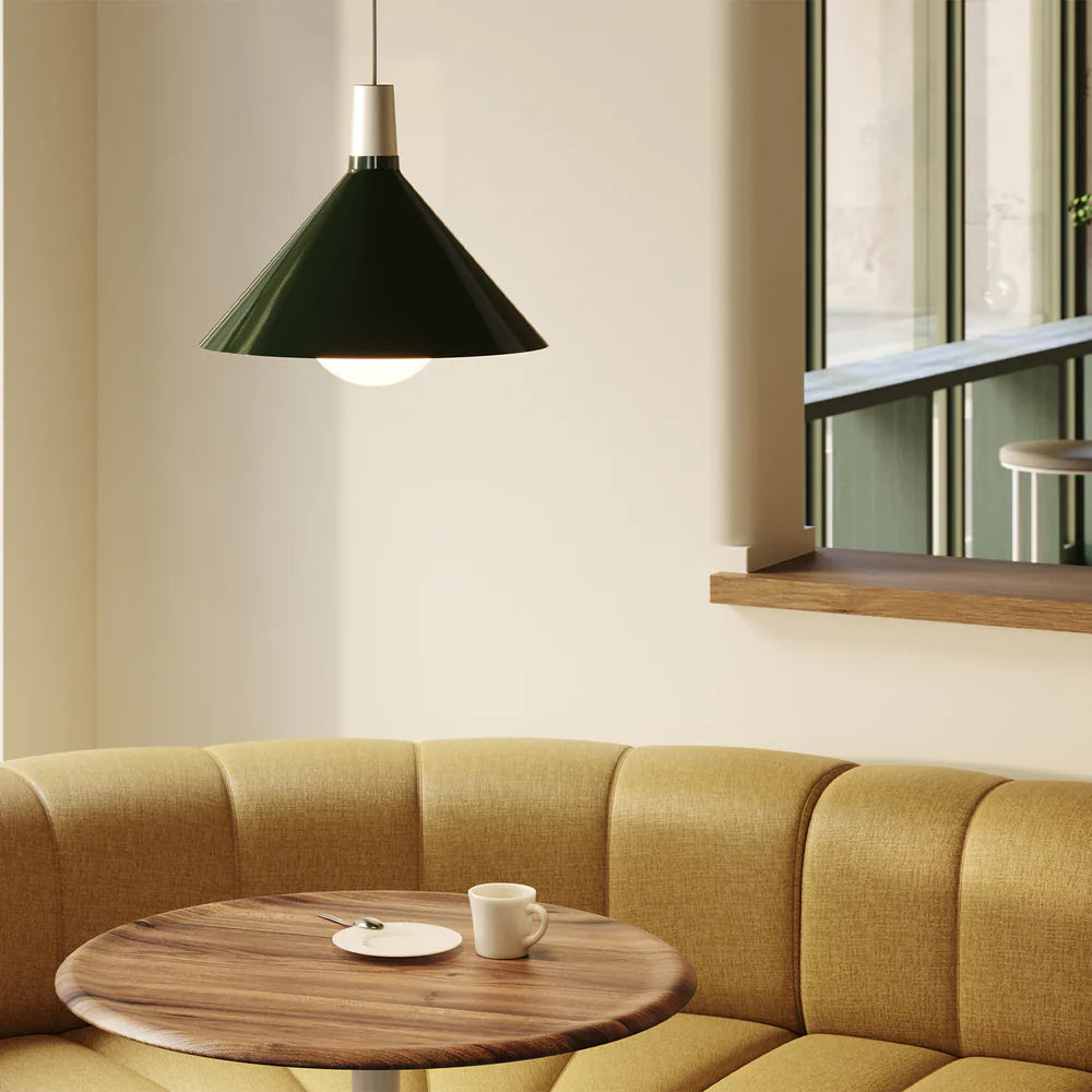 Bower Pendant Medium with Sphere IV Dark Green Lifestyle 1