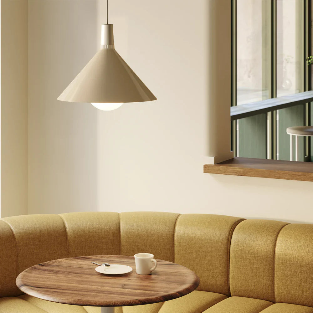 Bower Pendant Medium with Sphere IV White Lifestyle 1
