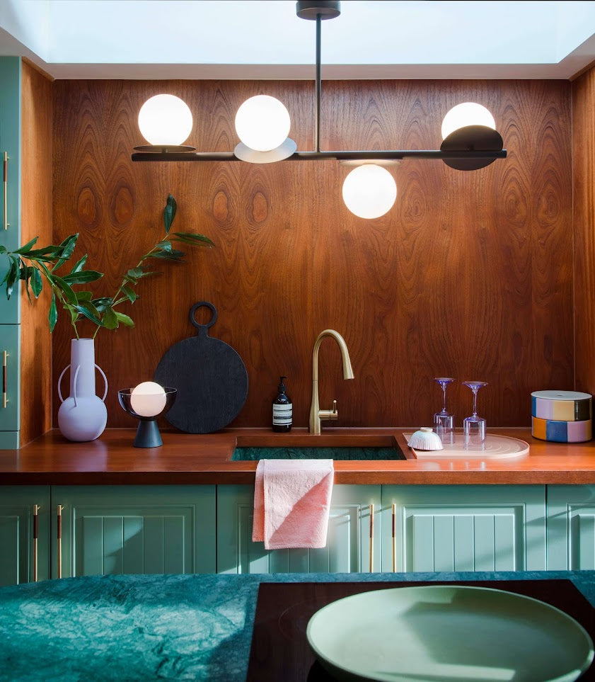 Brass Opal Disk Ceiling Light environment 