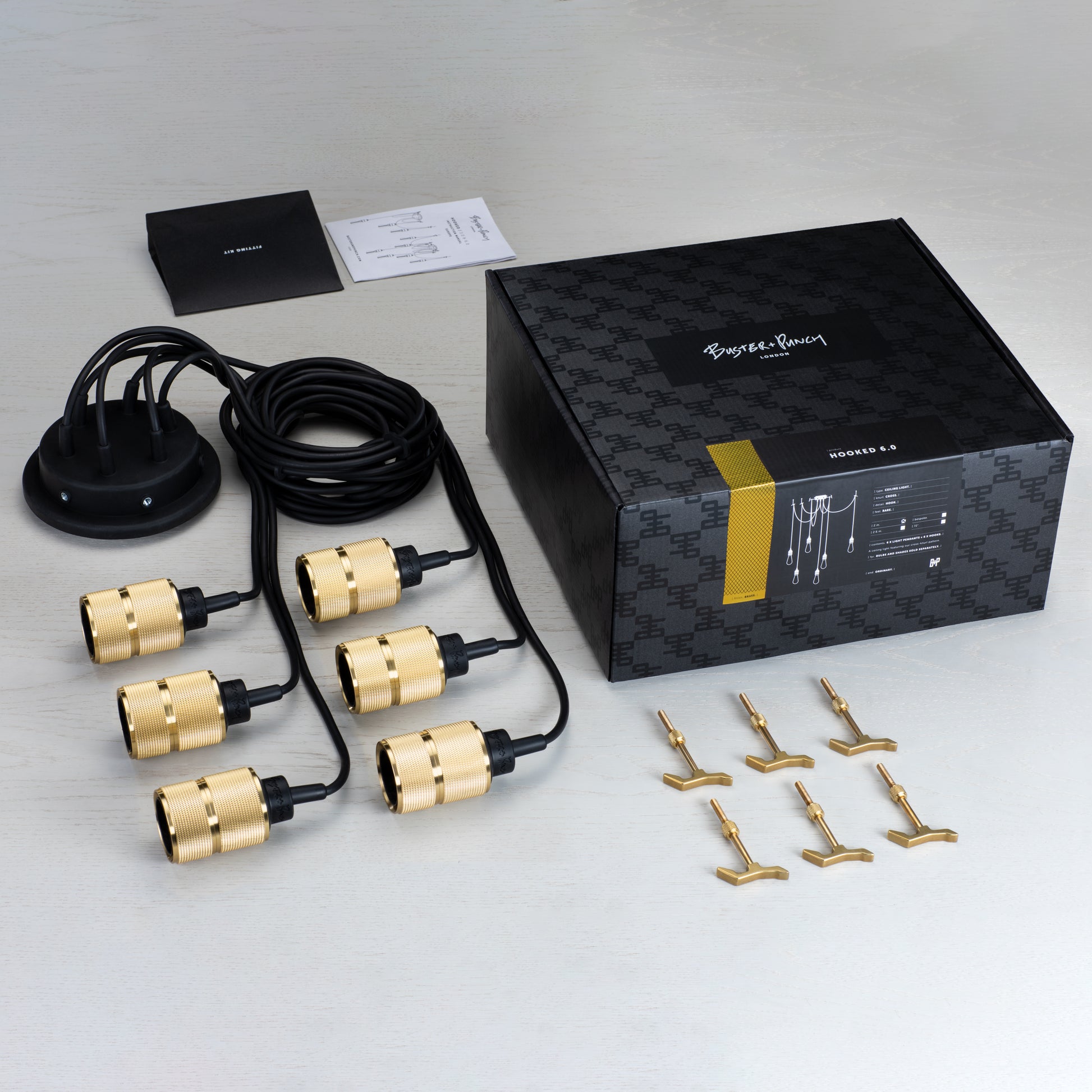 Brass Hooked 6.0 / Nude Pendant Celling light packaging 