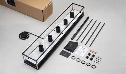 Caged Ceiling Light 5.0, items included in package.