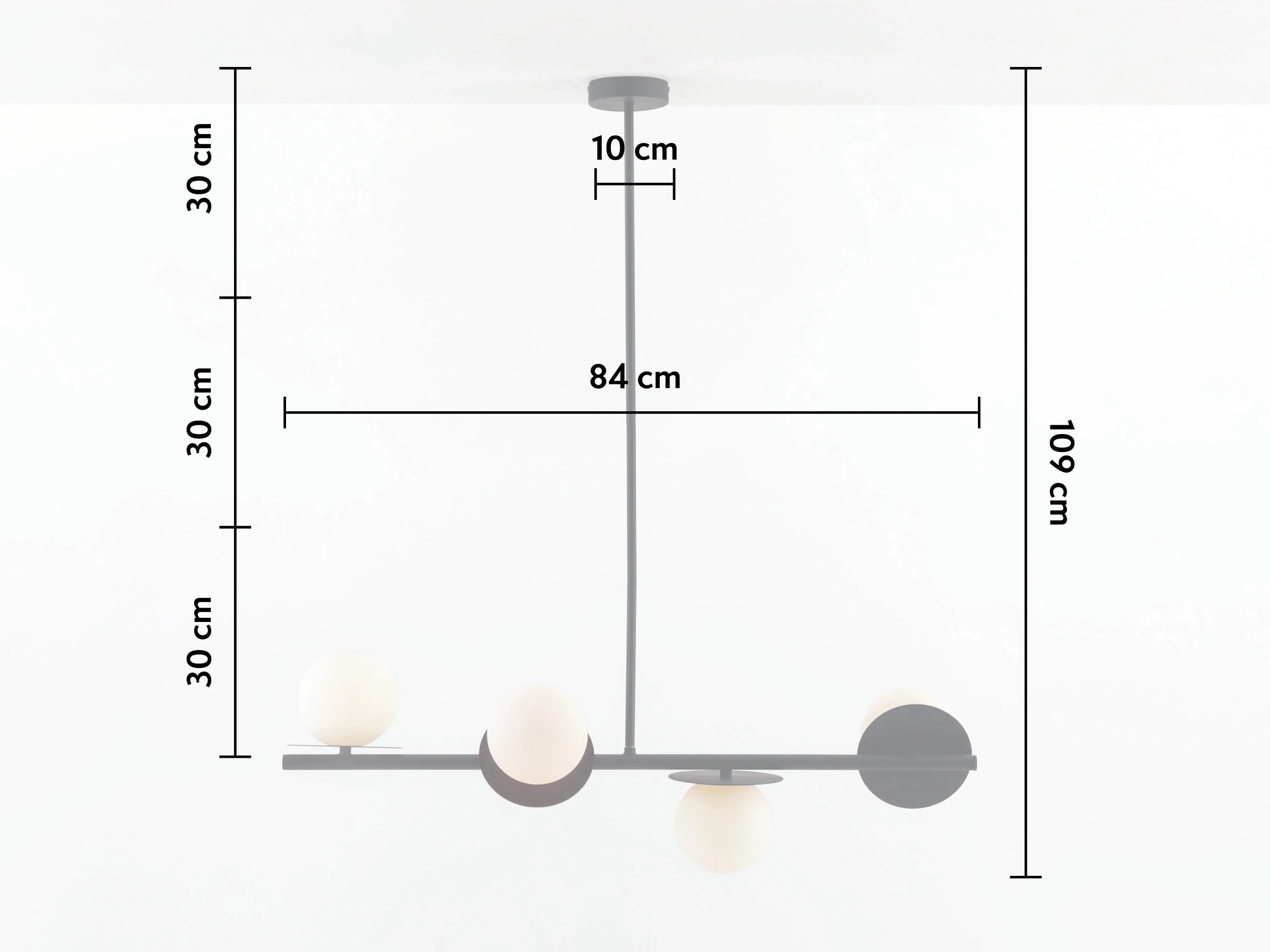Charcoal Grey Opal Disk Ceiling Light dimmable 