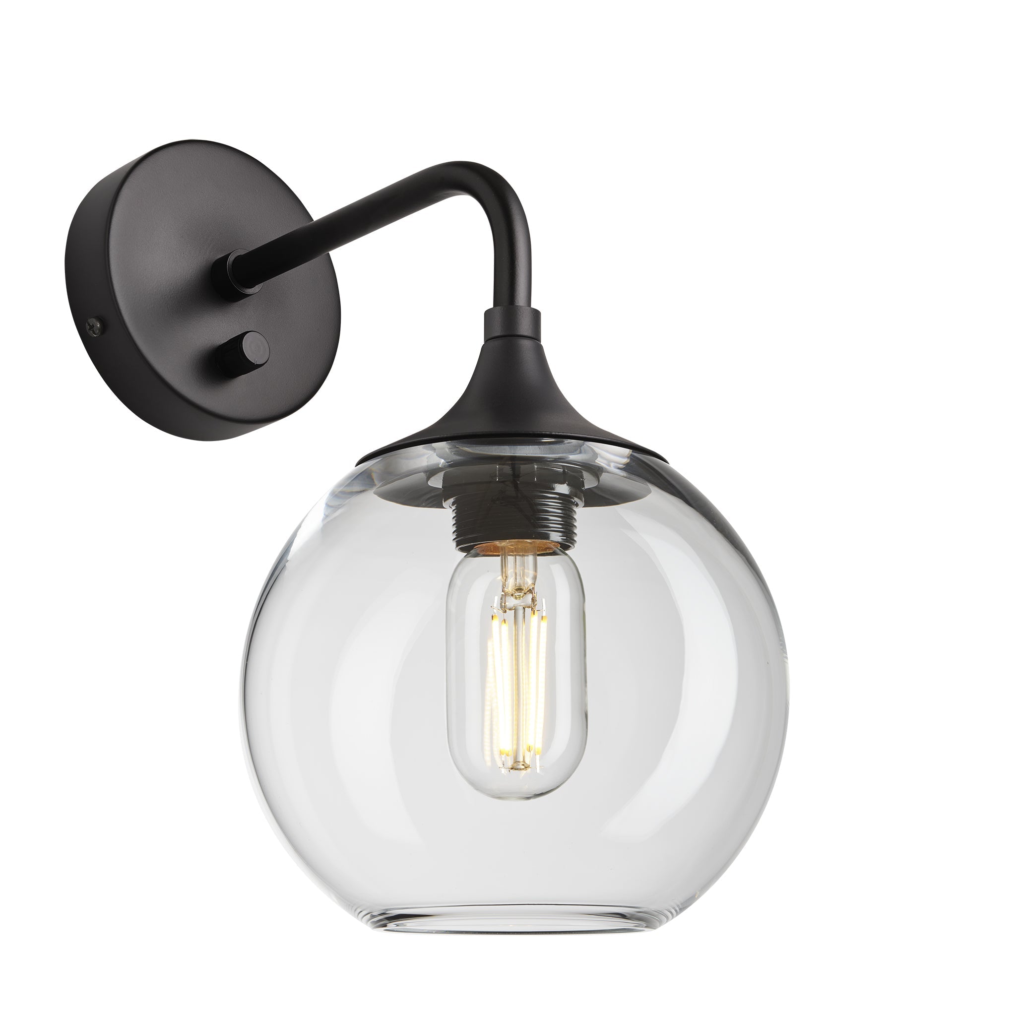 Chelsea Glass Globe Wall Light - 7 Inch , Product Shot
