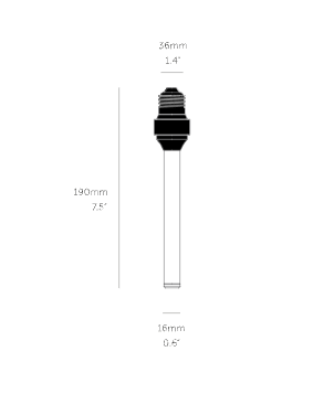 Buster bulb/ Forked/ Smoked Dimensions 